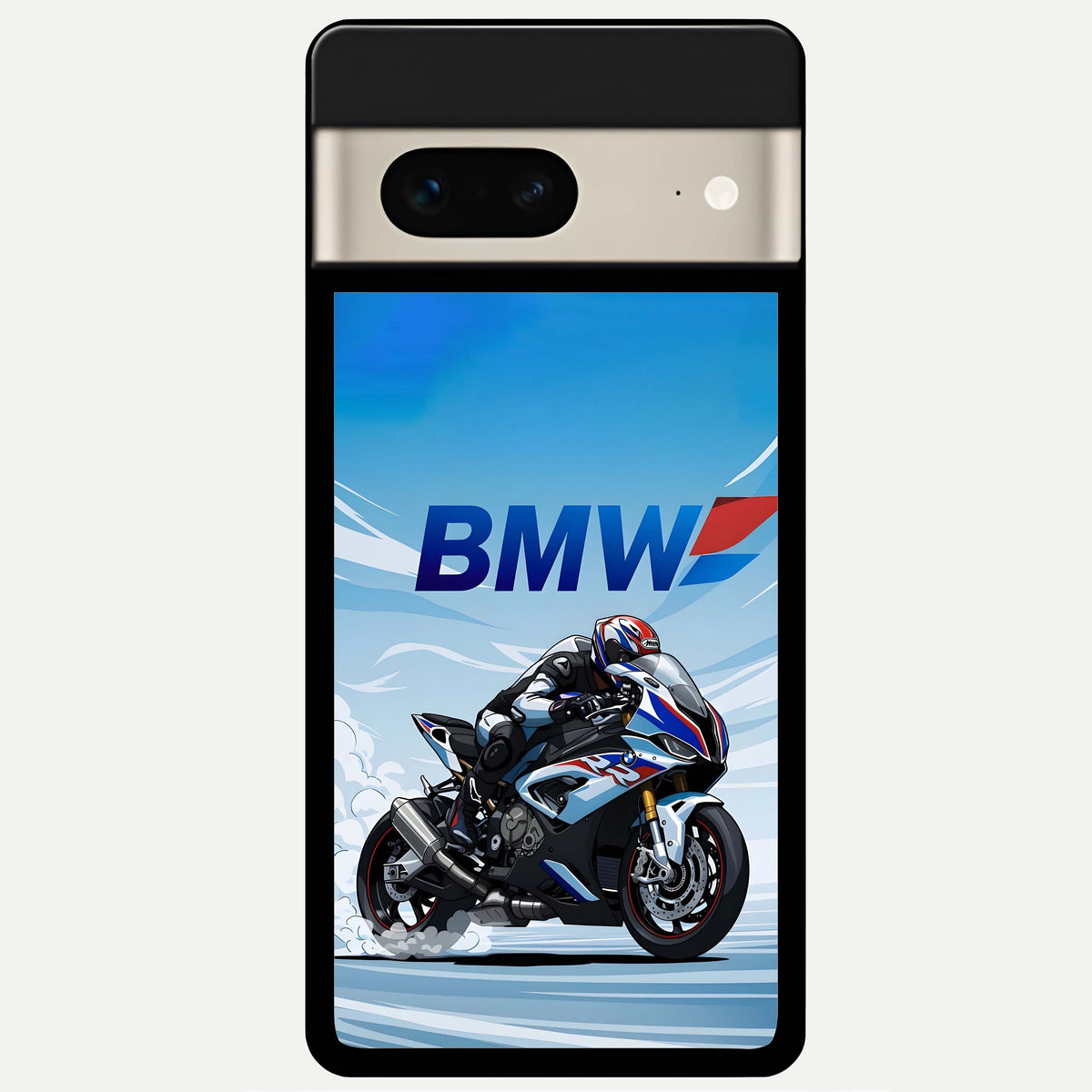  BMW Power Drift Glass Case For Google Pixel 7 back cover – full design glossy printed glass finish