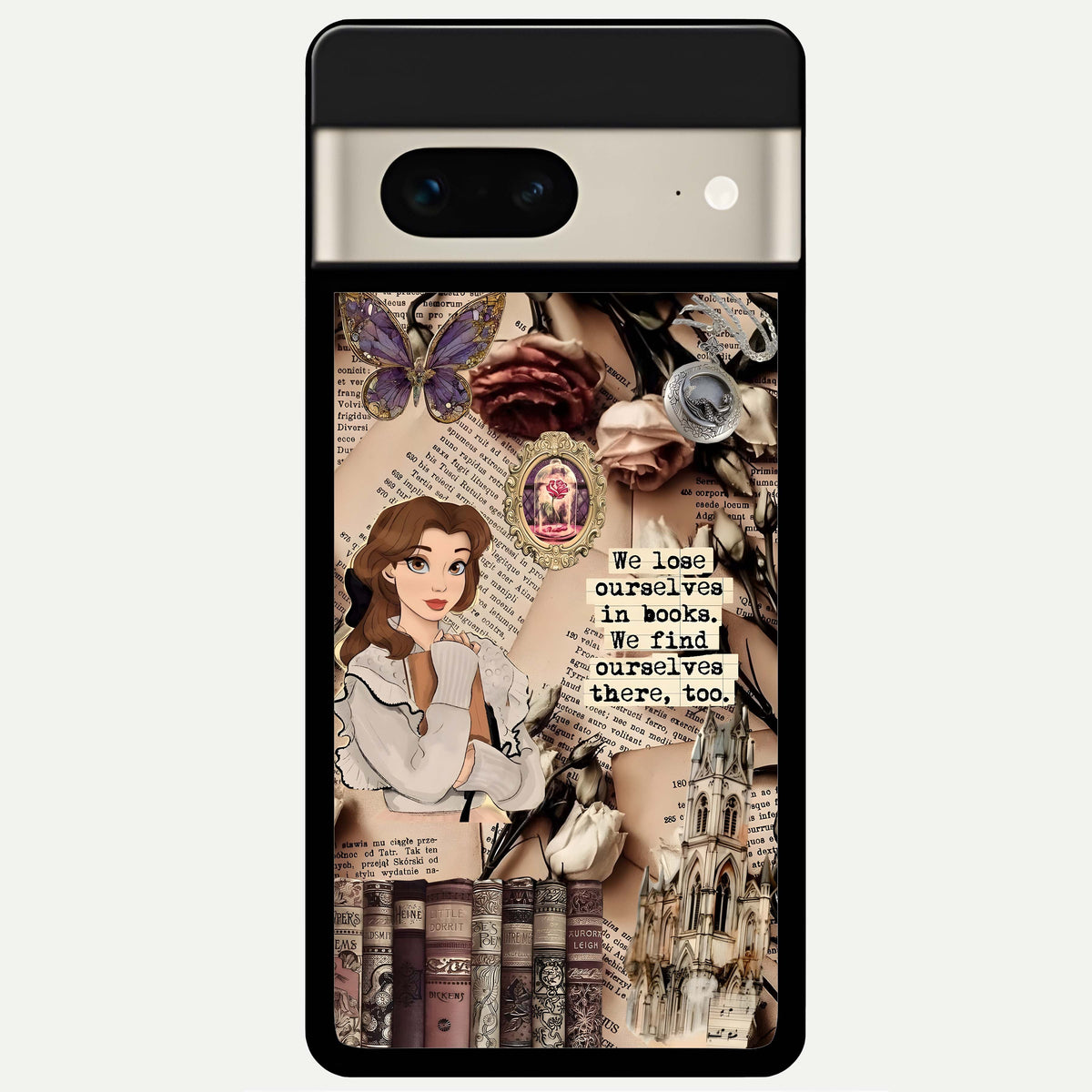  Bookish Dream World Glass Case For Google Pixel 7 back cover – full design glossy printed glass finish