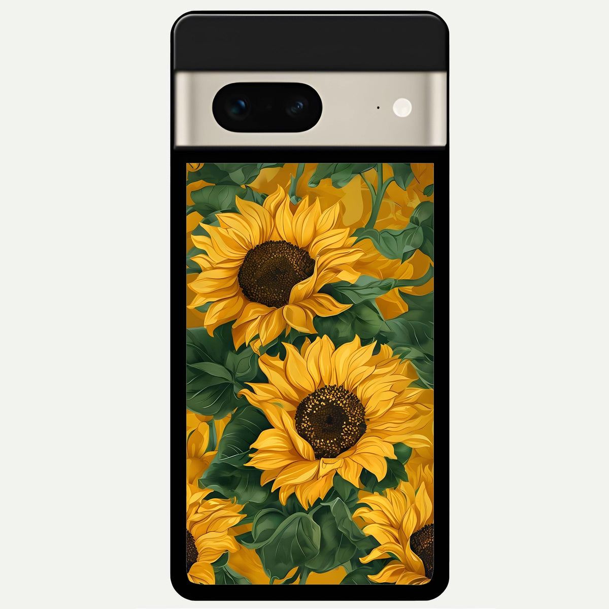  Bright Sunflower Bloom Glass Case For Google Pixel 7 back cover – full design glossy printed glass finish