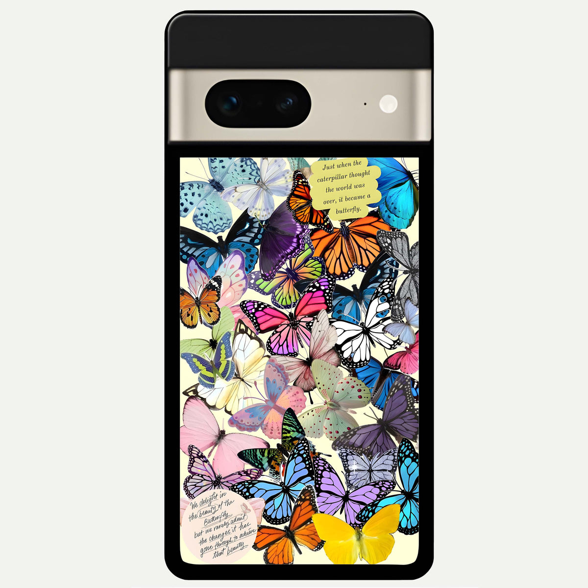  Butterflies Petal Dream Glass Case For Google Pixel 7 back cover – full design glossy printed glass finish