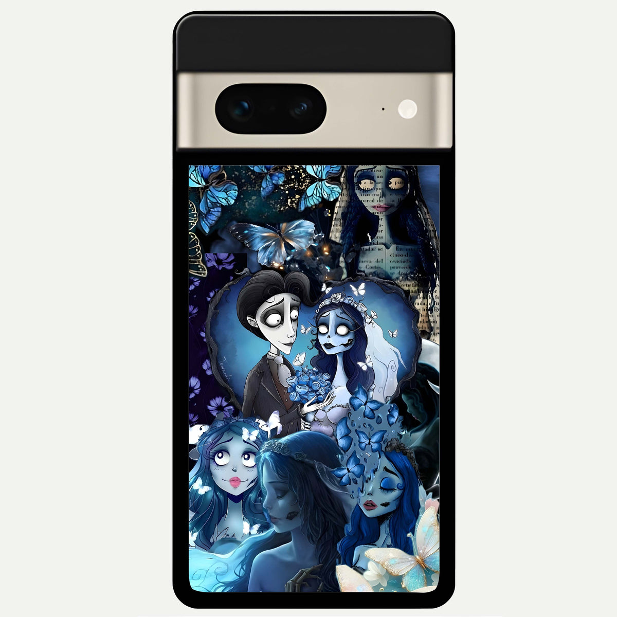  Butterfly Ghost Soul Glass Case For Google Pixel 7 back cover – full design glossy printed glass finish