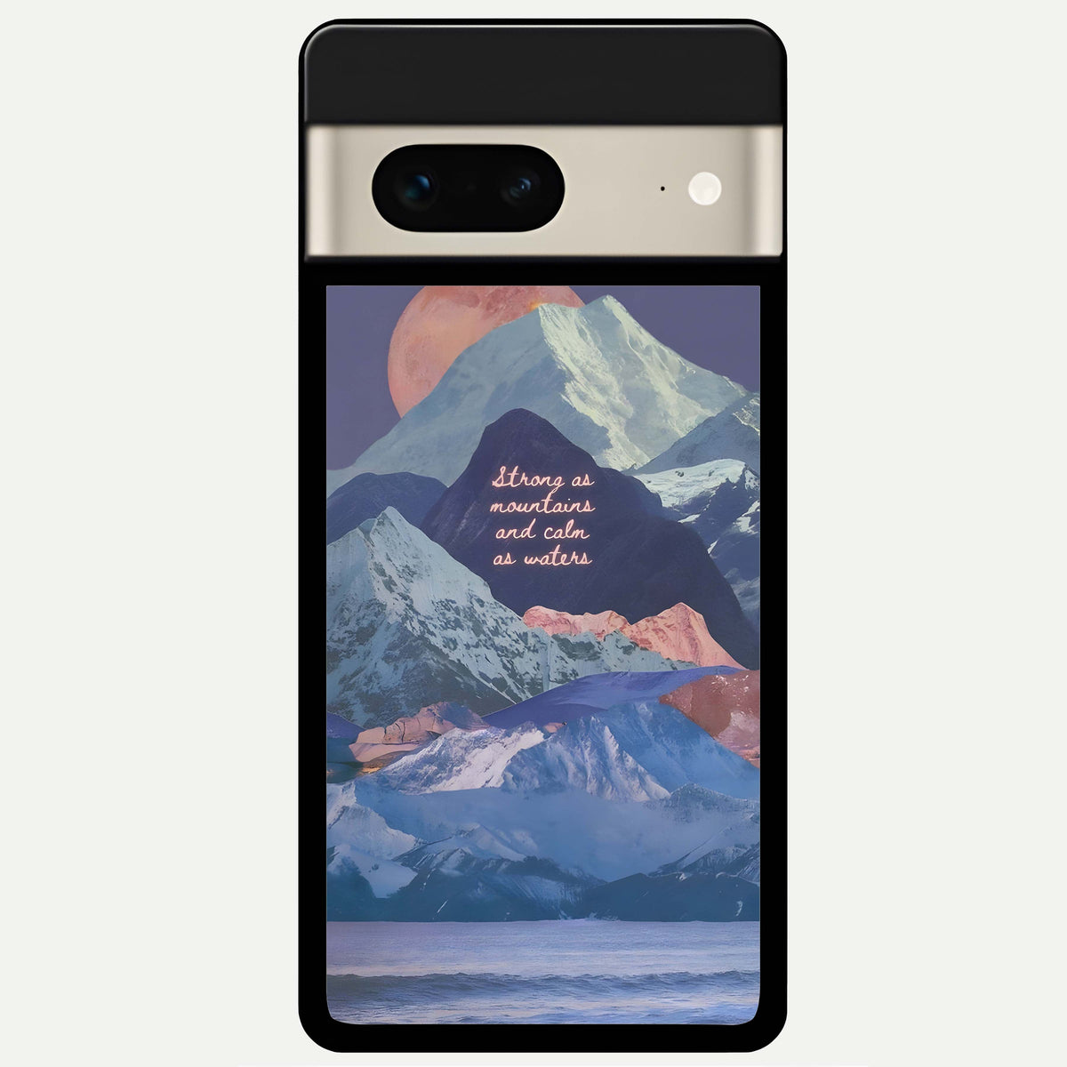  Celestial Mountain Calm Glass Case For Google Pixel 7 back cover – full design glossy printed glass finish