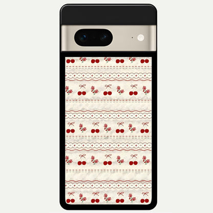  Cherry Bloom Charm Glass Case For Google Pixel 7 back cover – full design glossy printed glass finish