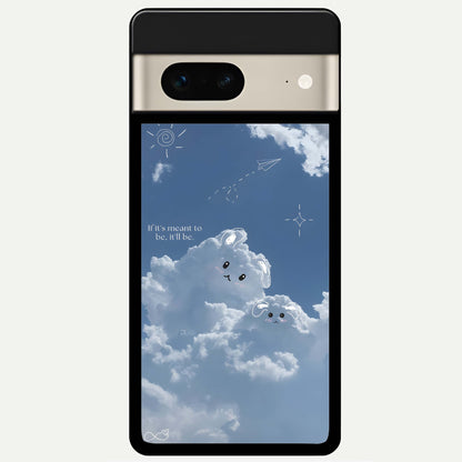  Cloud Bunny Dreams Glass Case For Google Pixel 7 back cover – full design glossy printed glass finish