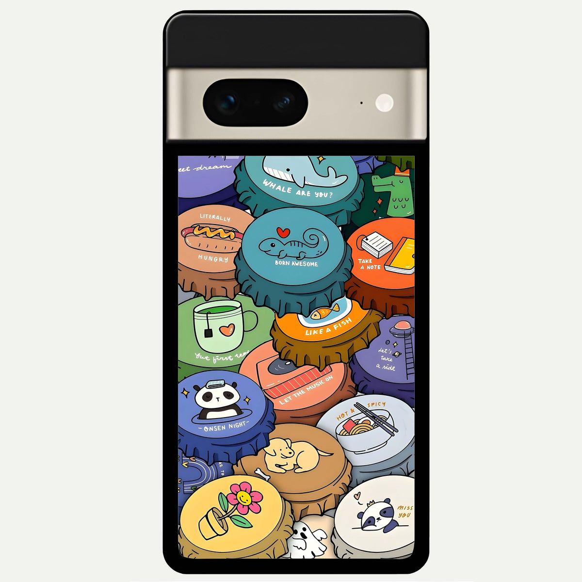  Coins Patterns Glass Case For Google Pixel 7 back cover – full design glossy printed glass finish