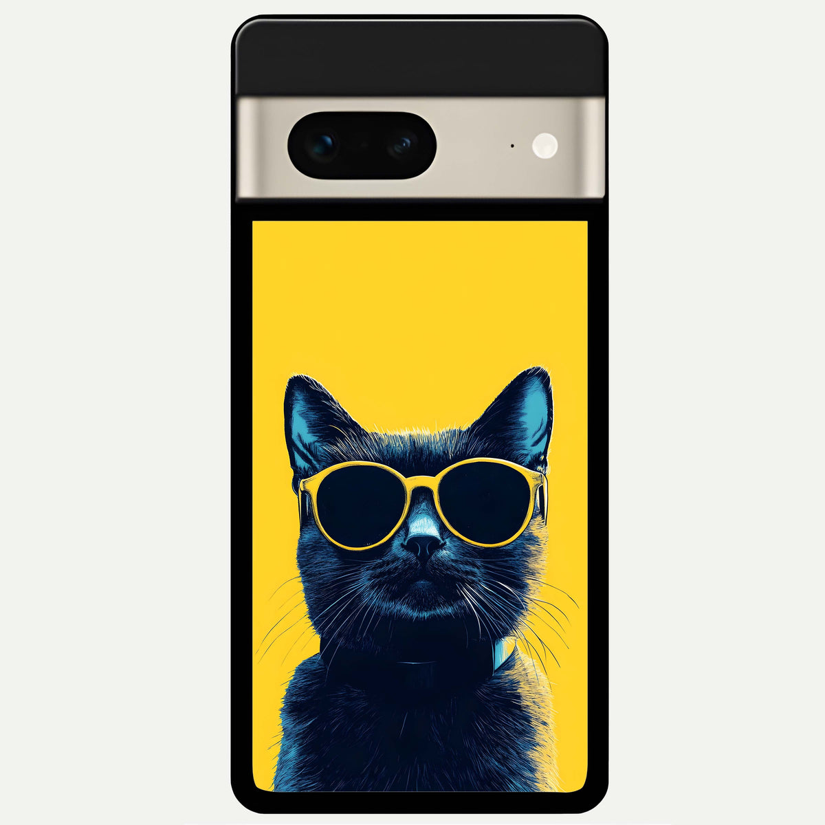  Cool Cat Vibes Glass Case For Google Pixel 7 back cover – full design glossy printed glass finish
