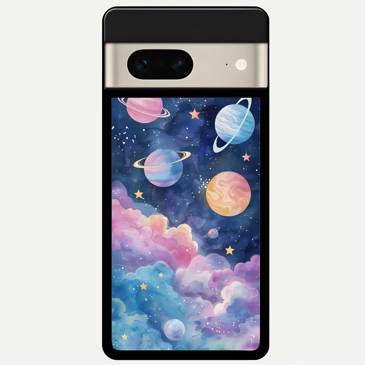  Cosmic Planet Dreams Glass Case For Google Pixel 7 back cover – full design glossy printed glass finish
