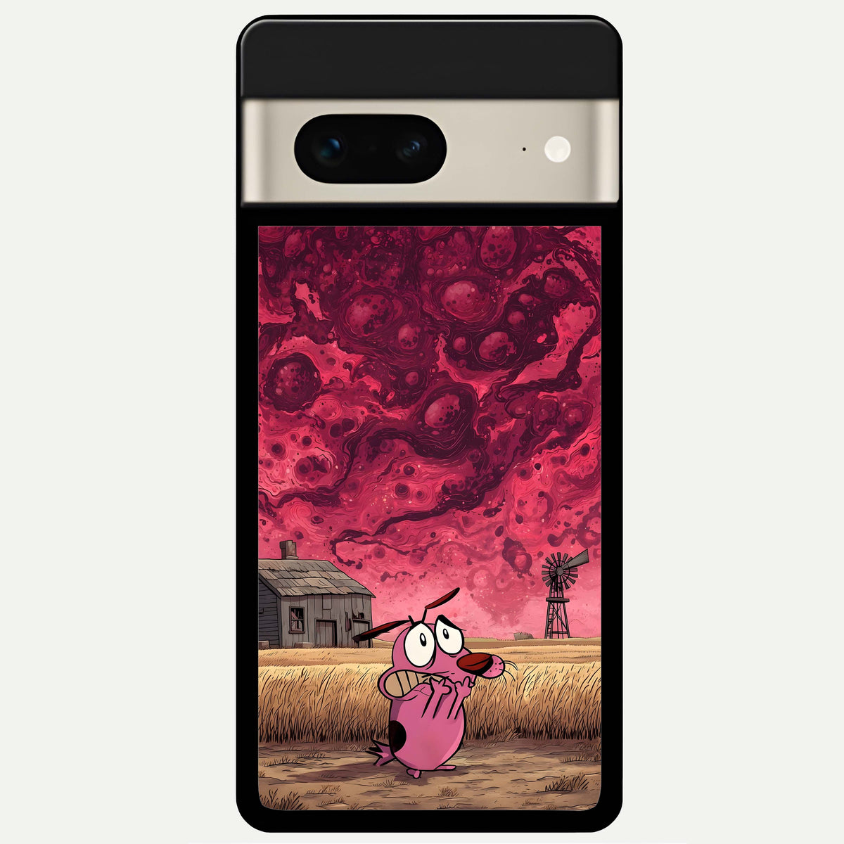  Courage Under Sky Glass Case For Google Pixel 7 back cover – full design glossy printed glass finish