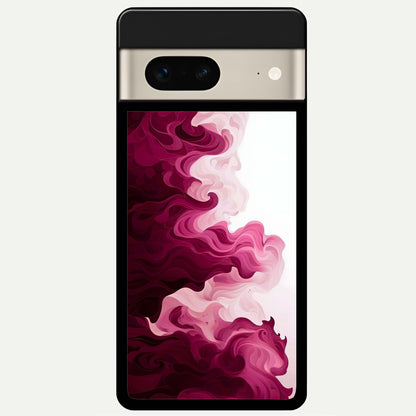  Crimson Wave Flow Glass Case For Google Pixel 7 back cover – full design glossy printed glass finish
