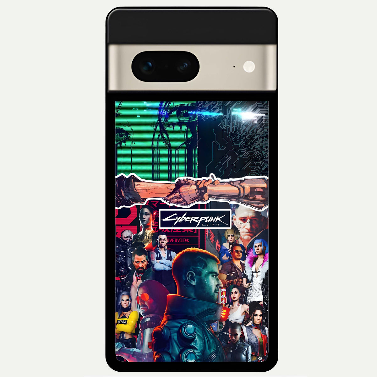  CYBERPUNK Legacy Glass Case For Google Pixel 7 back cover – full design glossy printed glass finish