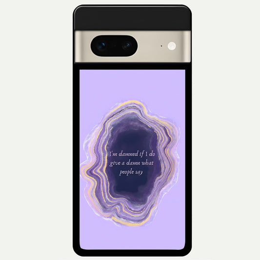  Damned People Quote Glass Case For Google Pixel 7 back cover – full design glossy printed glass finish