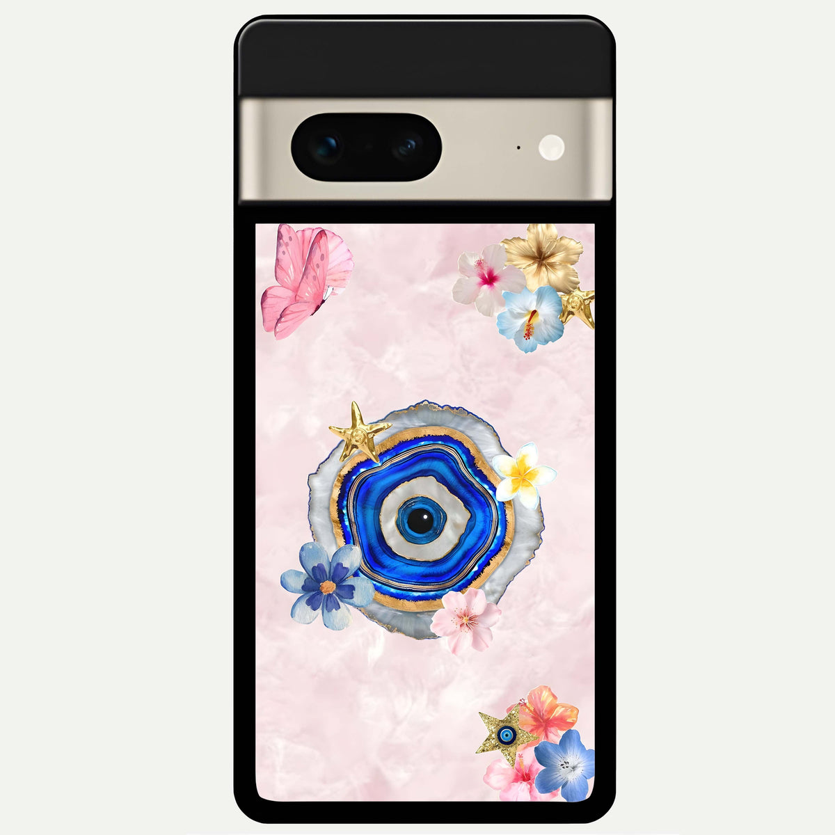  Divine Aura Bloom Glass Case For Google Pixel 7 back cover – full design glossy printed glass finish
