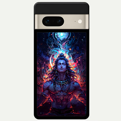  Divine Fire Shiv Glass Case For Google Pixel 7 back cover – full design glossy printed glass finish