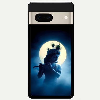  Divine Moon Flute Glass Case For Google Pixel 7 back cover – full design glossy printed glass finish