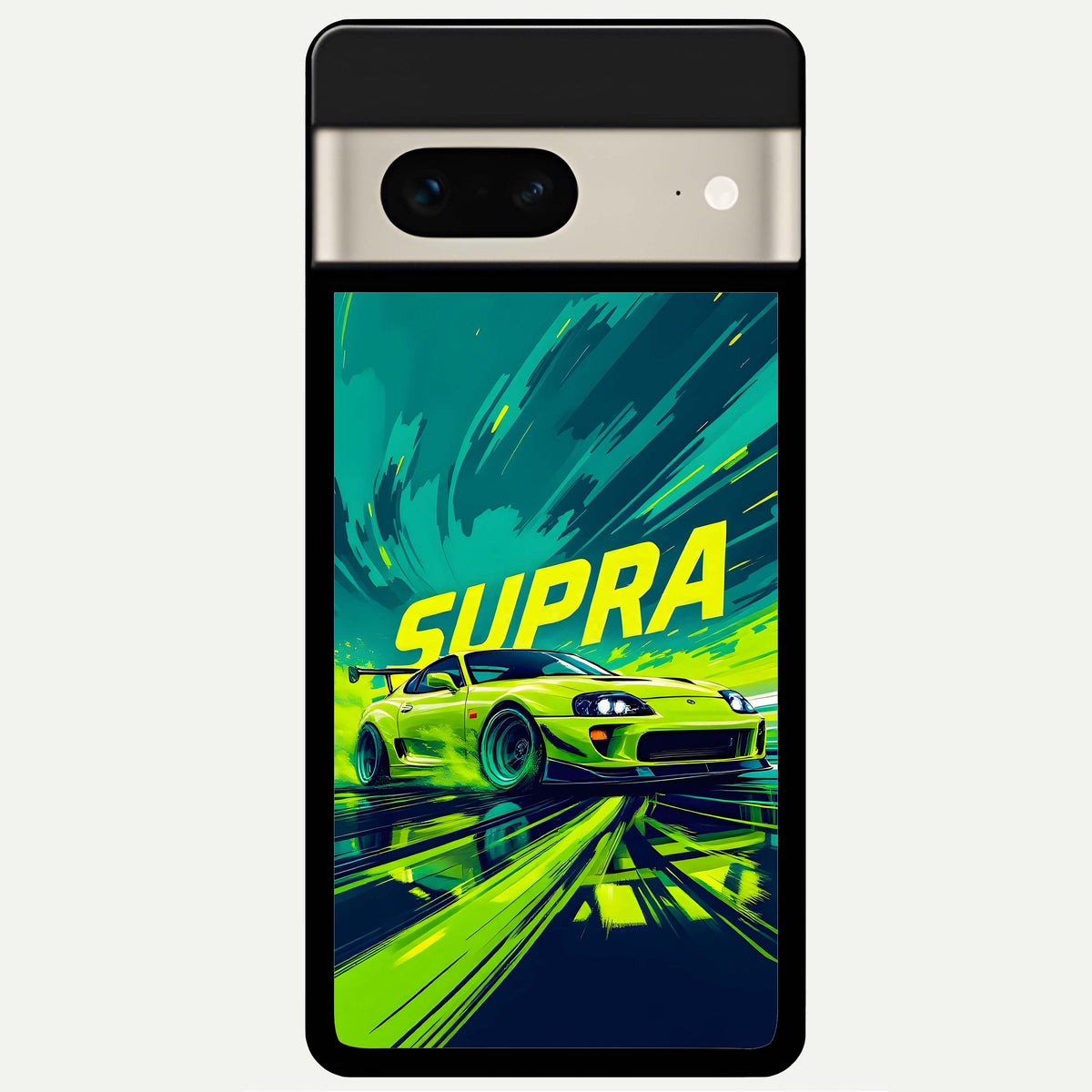  Electric Supra Thunder Glass Case For Google Pixel 7 back cover – full design glossy printed glass finish