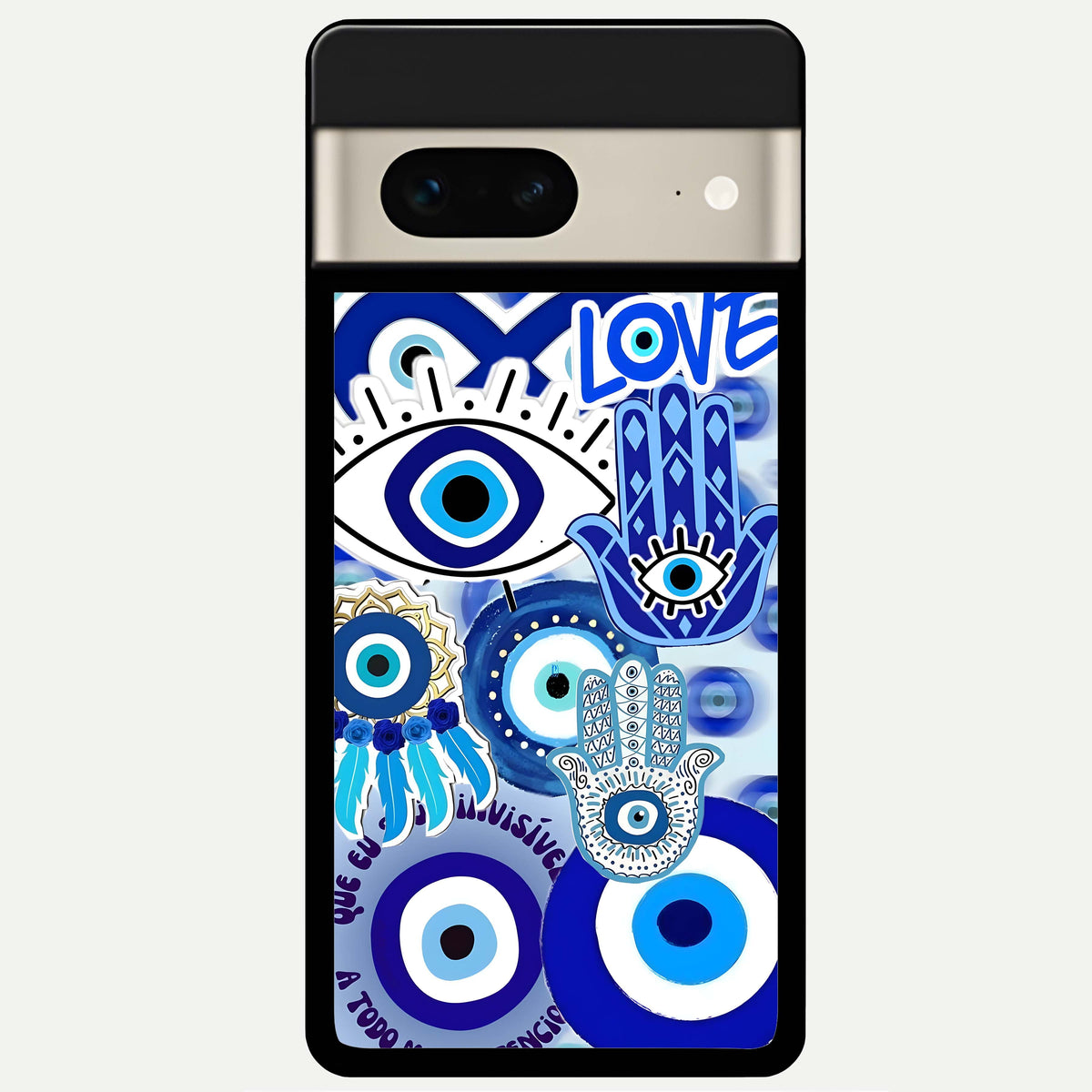  Evil Eyes Dream Glass Case For Google Pixel 7 back cover – full design glossy printed glass finish