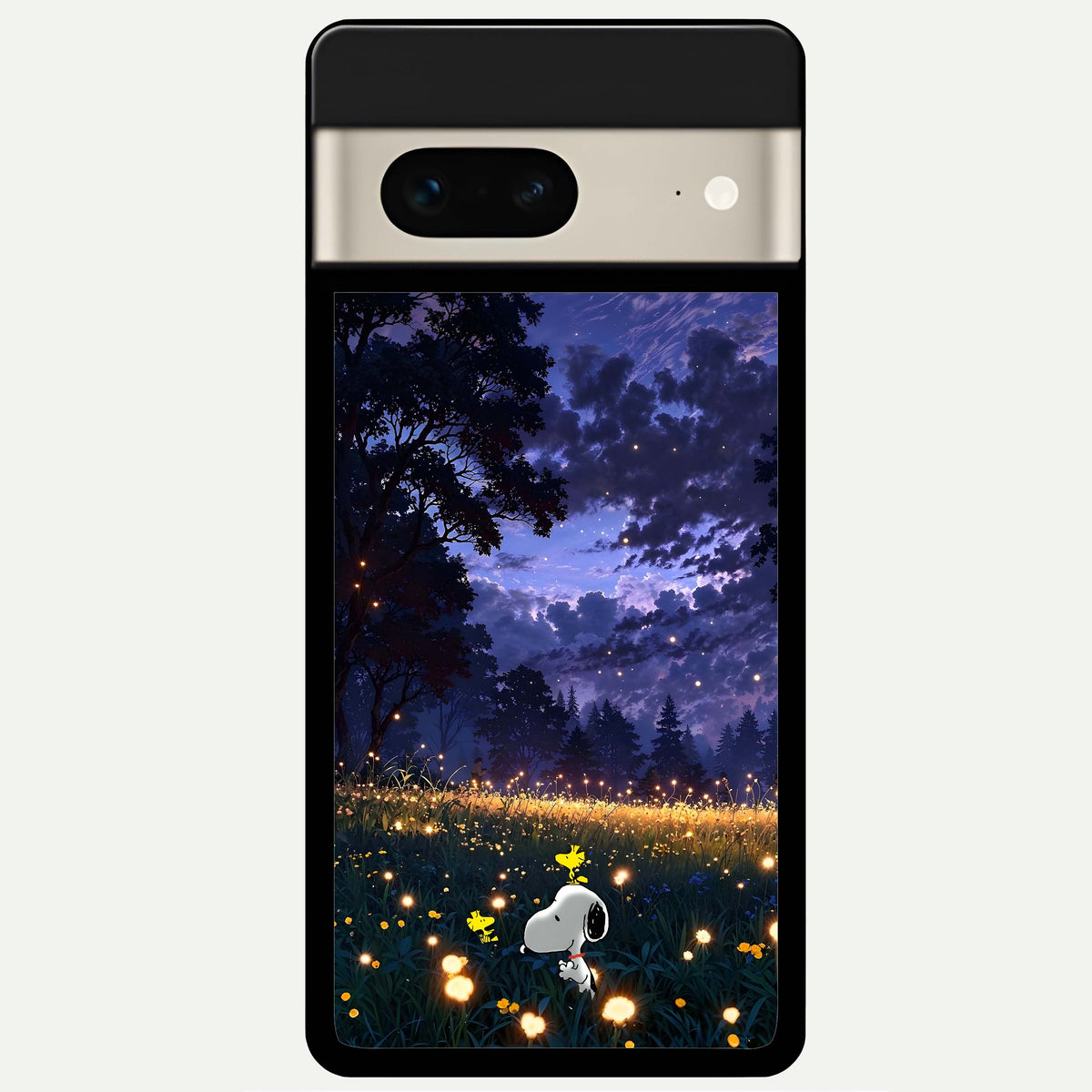  Firefly Meadow Magic Glass Case For Google Pixel 7 back cover – full design glossy printed glass finish