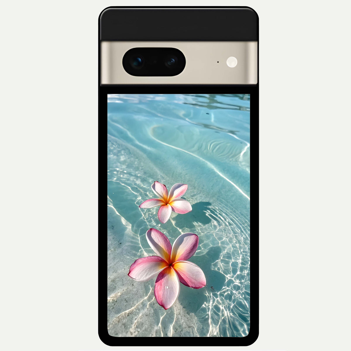  Floating Bloom Bliss Glass Case For Google Pixel 7 back cover – full design glossy printed glass finish