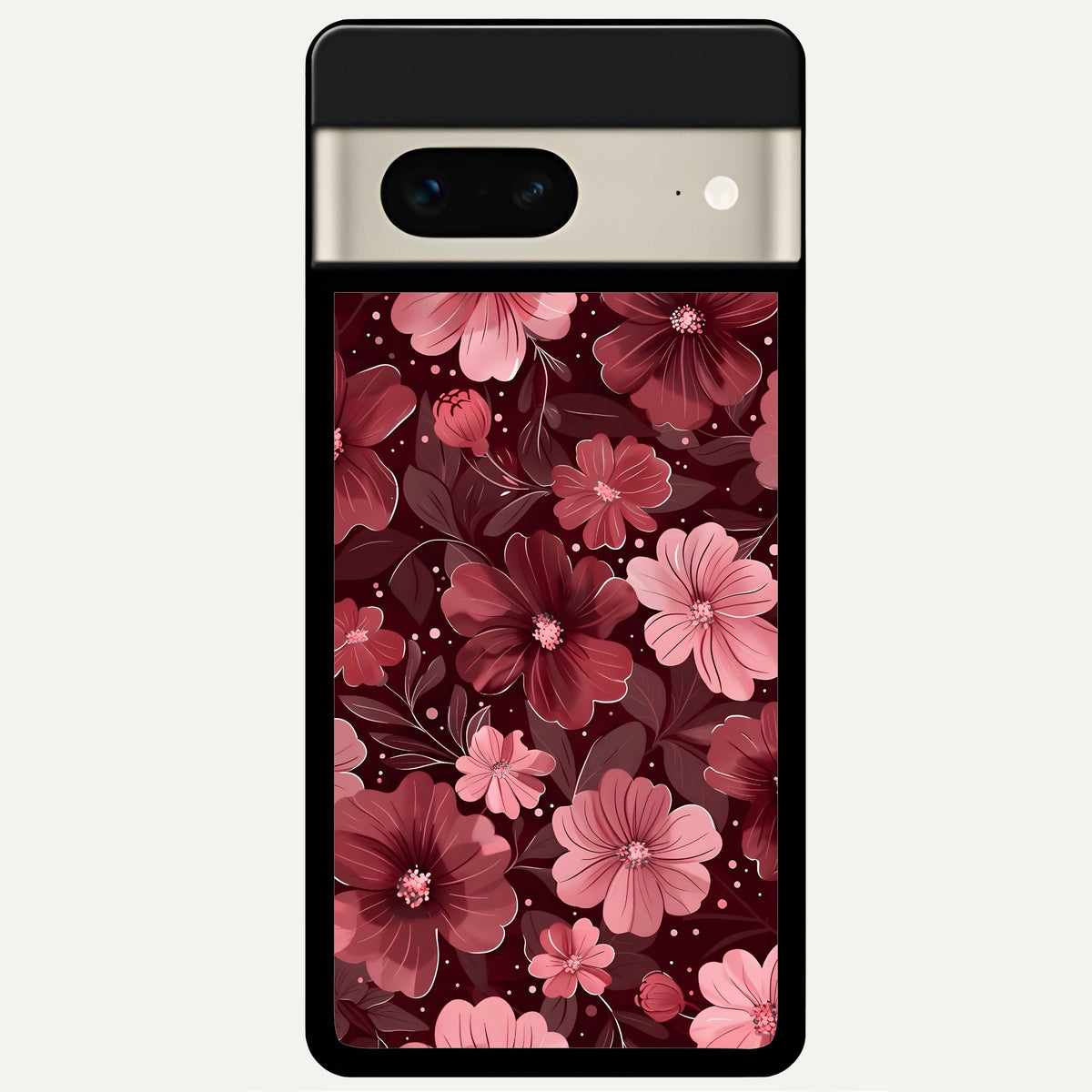  Flower Blush Bloom Glass Case For Google Pixel 7 back cover – full design glossy printed glass finish