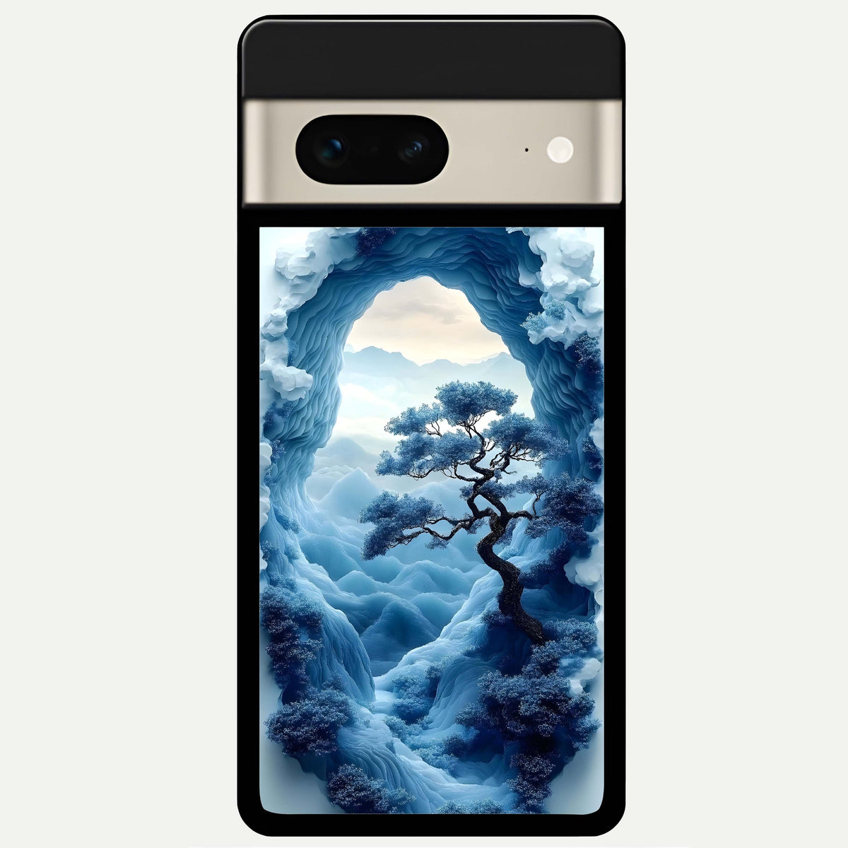  Frozen Serenity Gate Glass Case For Google Pixel 7 back cover – full design glossy printed glass finish