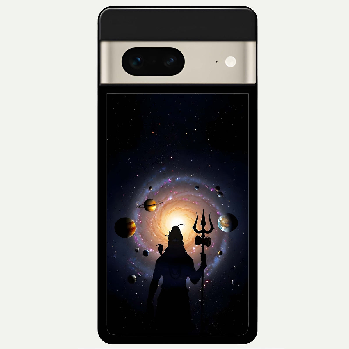  Galactic Shiva Vision Glass Case For Google Pixel 7 back cover – full design glossy printed glass finish