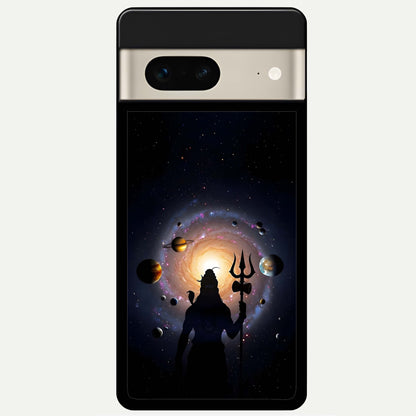  Galactic Shiva Vision Glass Case For Google Pixel 7 back cover – full design glossy printed glass finish