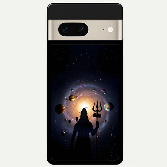  Galactic Shiva Vision Glass Case For Google Pixel 7 back cover – full design glossy printed glass finish