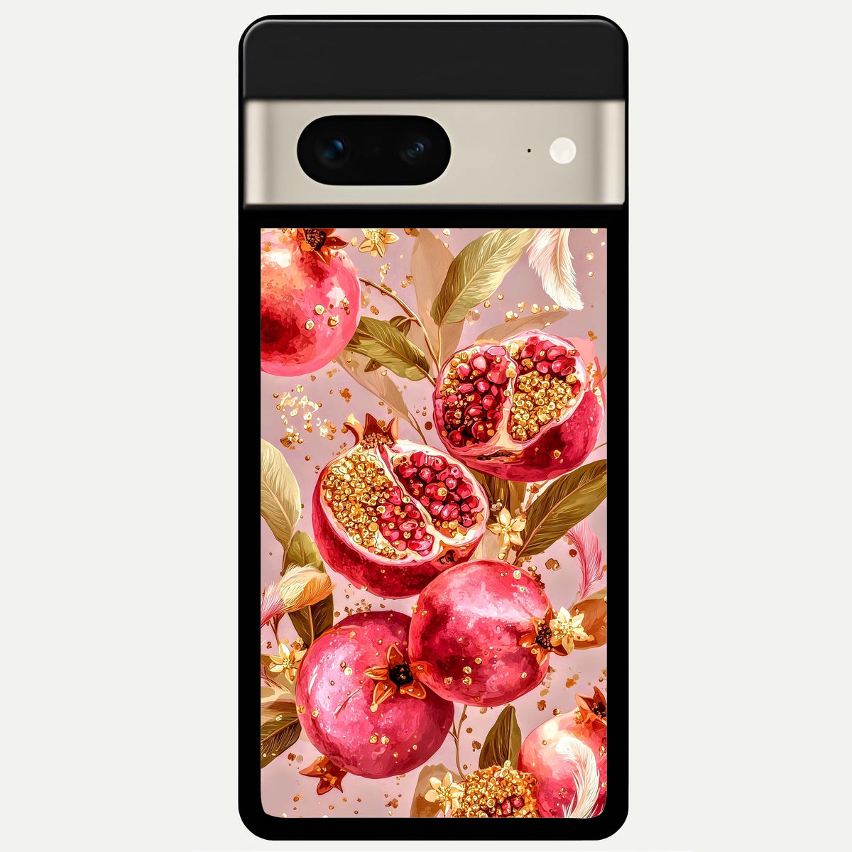  Golden Bloom Glow Glass Case For Google Pixel 7 back cover – full design glossy printed glass finish