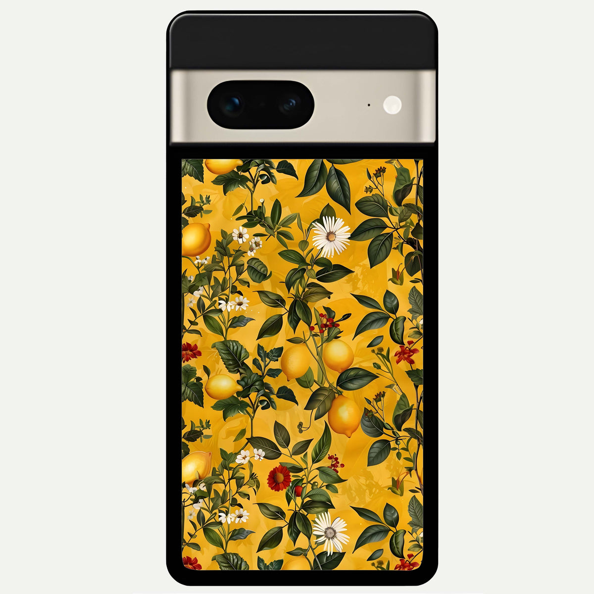  Golden Lemon Field Glass Case For Google Pixel 7 back cover – full design glossy printed glass finish