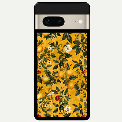  Golden Lemon Field Glass Case For Google Pixel 7 back cover – full design glossy printed glass finish