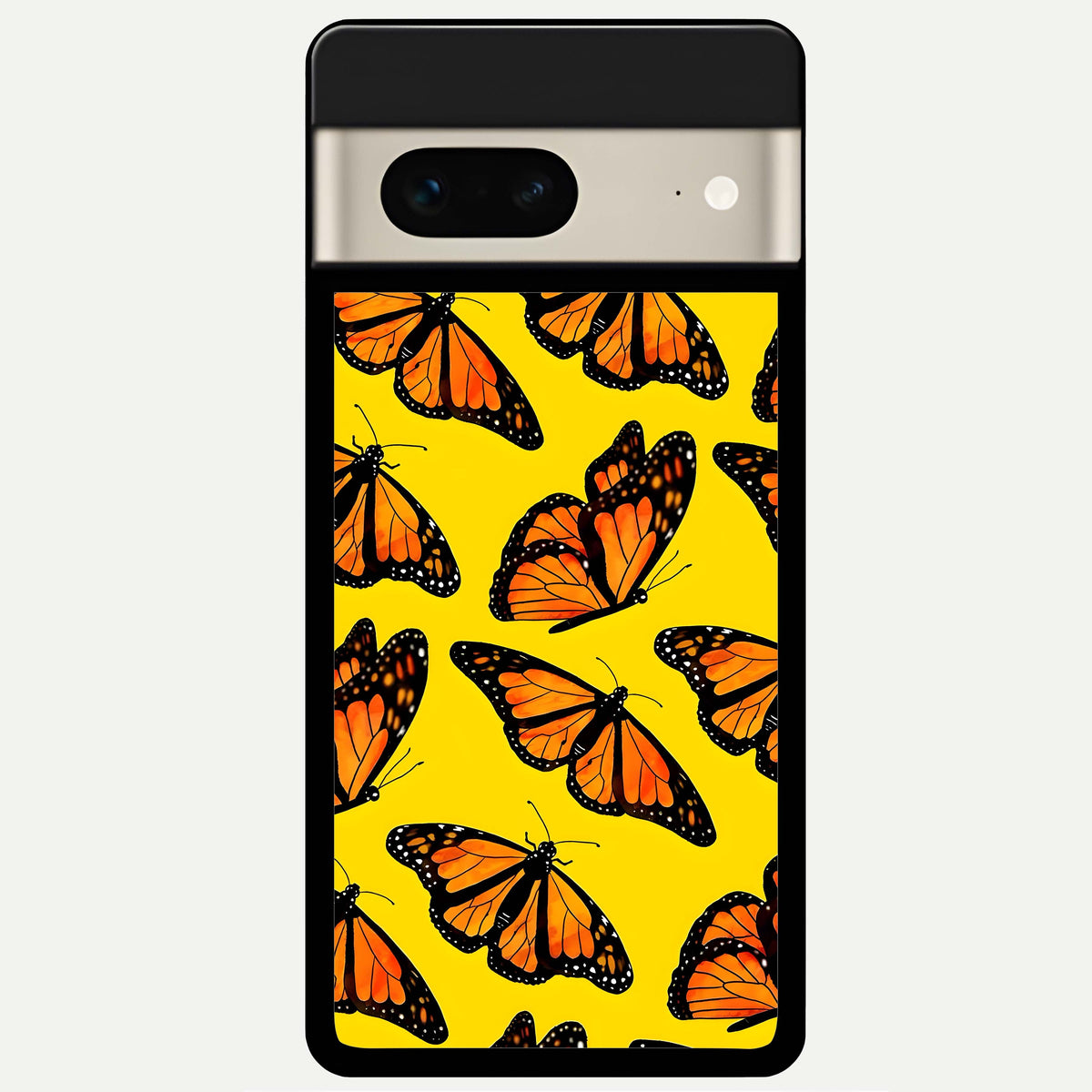  Golden Wing Flight Glass Case For Google Pixel 7 back cover – full design glossy printed glass finish