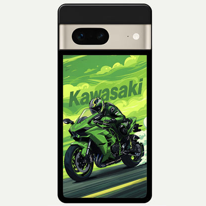  Greenery Sky Glass Case For Google Pixel 7 back cover – full design glossy printed glass finish
