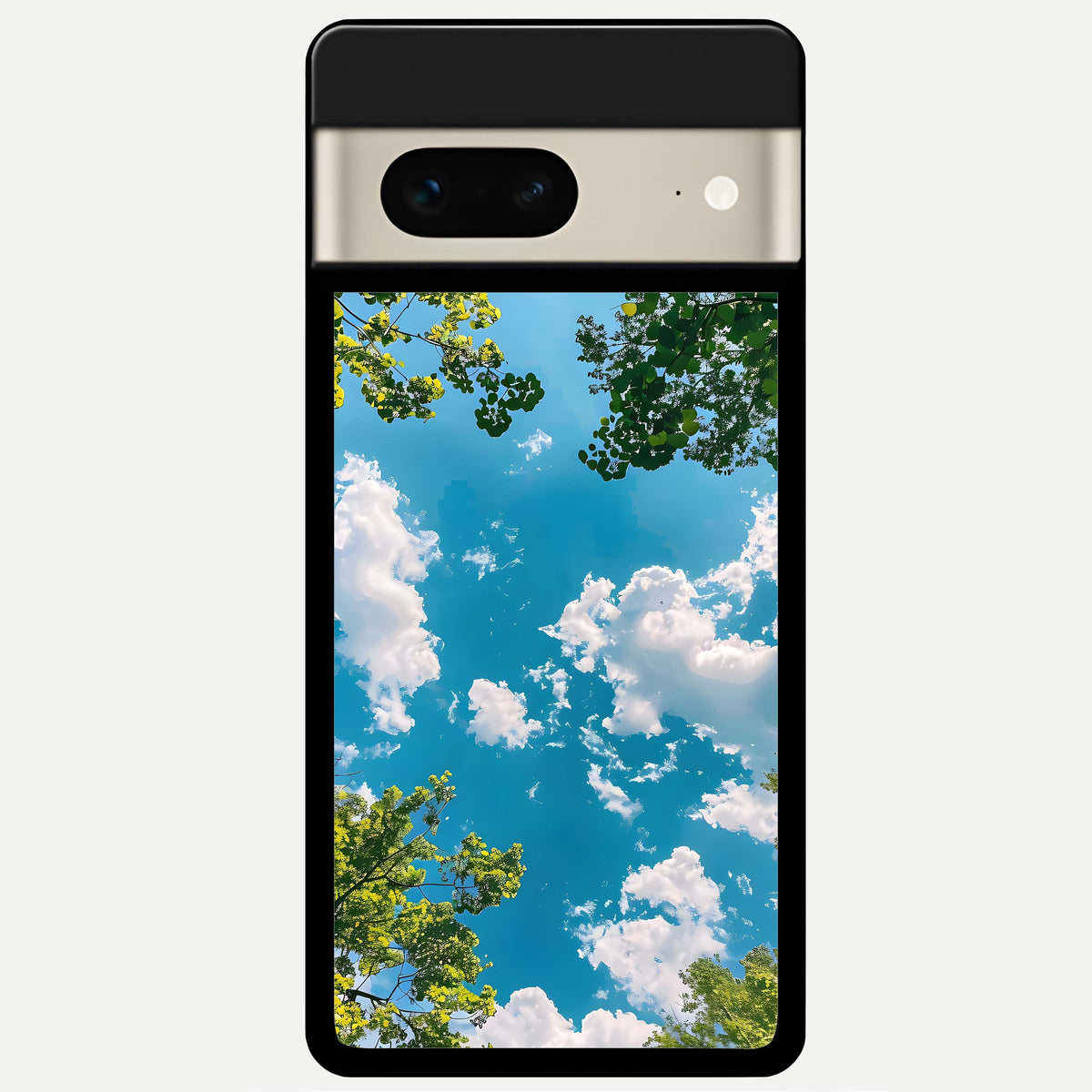  Green Moon Energy Glass Case For Google Pixel 7 back cover – full design glossy printed glass finish