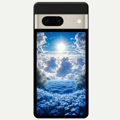  Heavenly Daisy Horizon Glass Case For Google Pixel 7 back cover – full design glossy printed glass finish