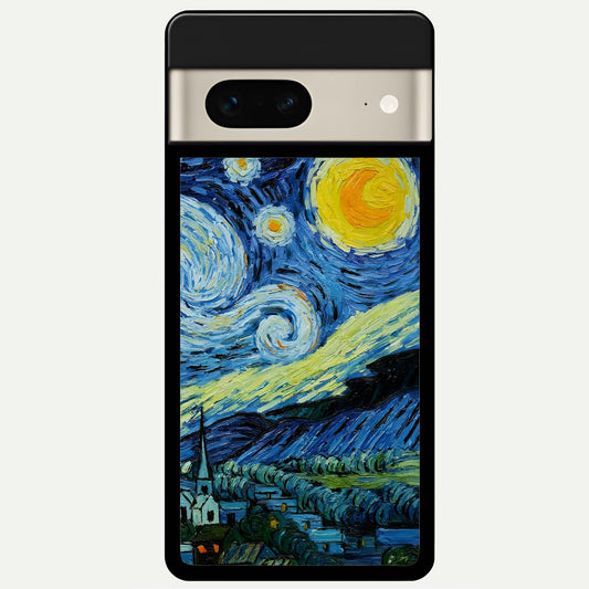  Inspired Van Gogh Art Glass Case For Google Pixel 7 back cover – full design glossy printed glass finish