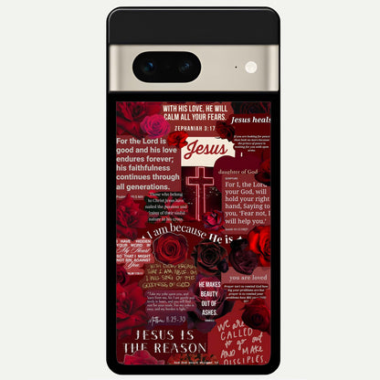  Jesus Love Heals Glass Case For Google Pixel 7 back cover – full design glossy printed glass finish