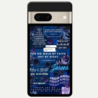  Kingdom Faith Glow Glass Case For Google Pixel 7 back cover – full design glossy printed glass finish