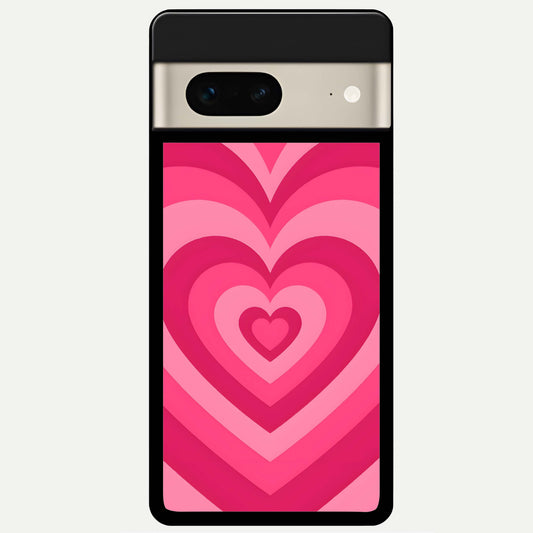  Layered Love Hearts Glass Case For Google Pixel 7 back cover – full design glossy printed glass finish