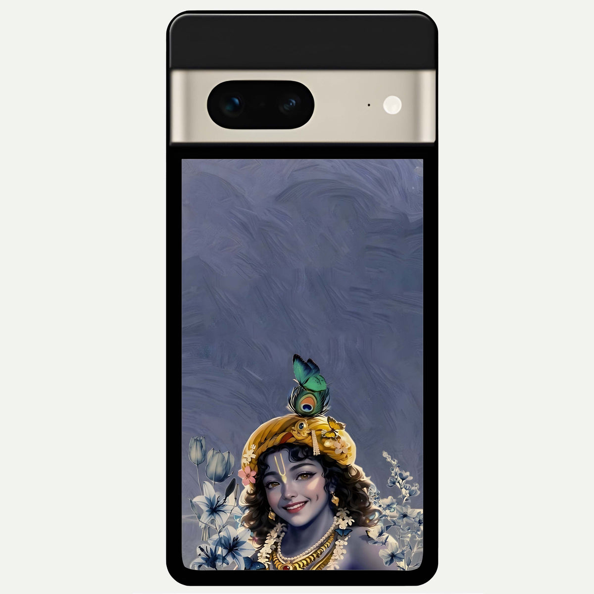  Lord Krishna Glass Case For Google Pixel 7 back cover – full design glossy printed glass finish