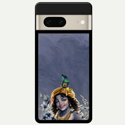  Lord Krishna Glass Case For Google Pixel 7 back cover – full design glossy printed glass finish