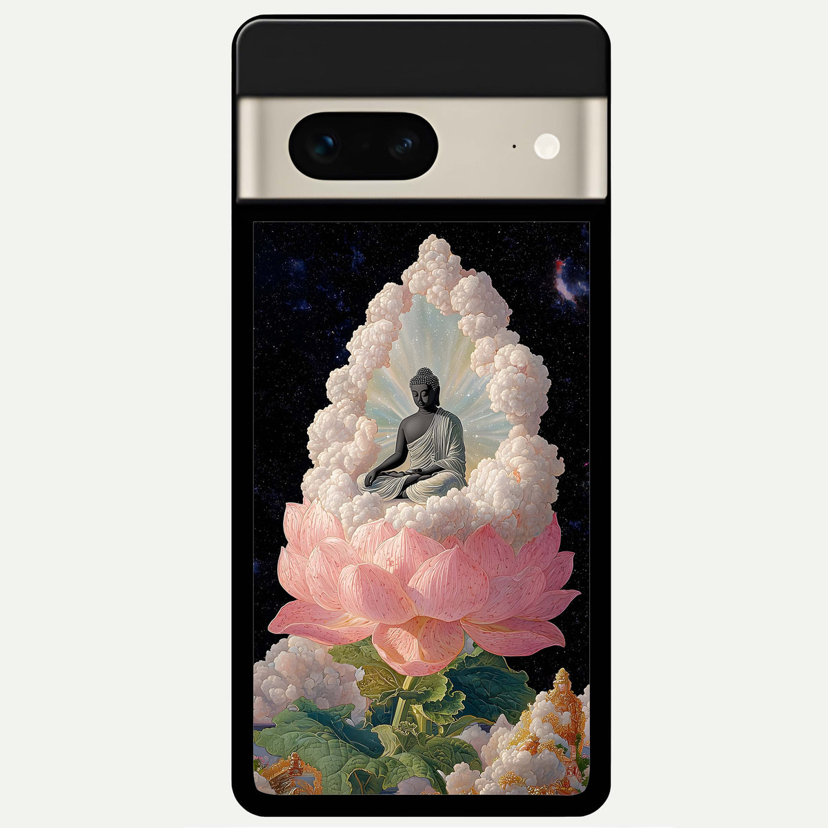  Lotus Divine Peace Glass Case For Google Pixel 7 back cover – full design glossy printed glass finish