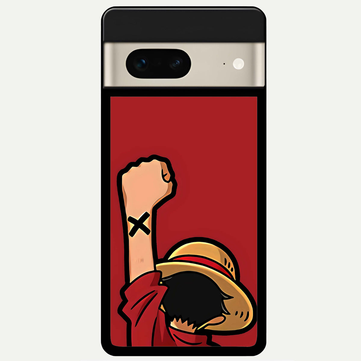  Luffy X Spirit Glass Case For Google Pixel 7 back cover – full design glossy printed glass finish