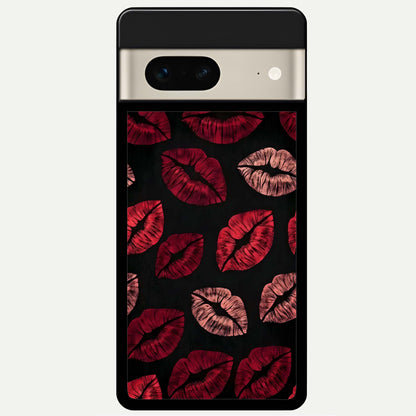  Midnight Kiss Love Glass Case For Google Pixel 7 back cover – full design glossy printed glass finish