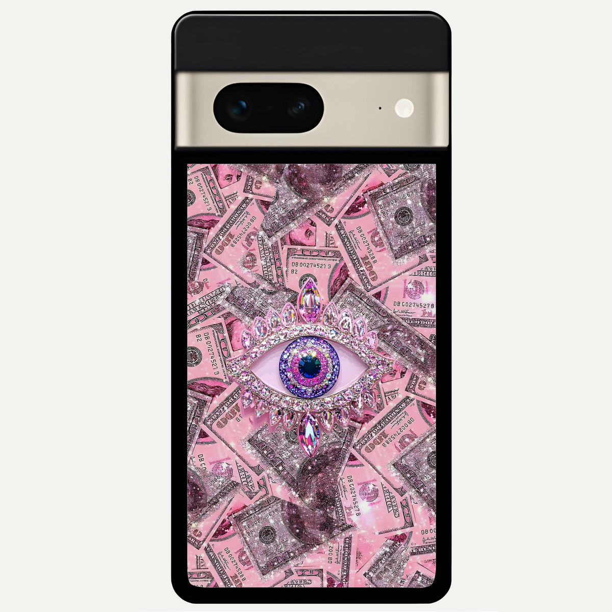  Money Eye Luxe Glass Case For Google Pixel 7 back cover – full design glossy printed glass finish