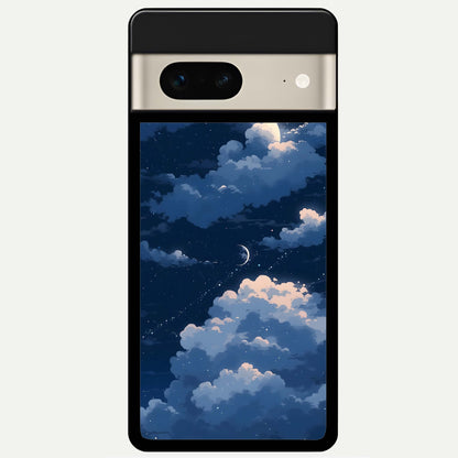  Moon Dream Haze Glass Case For Google Pixel 7 back cover – full design glossy printed glass finish