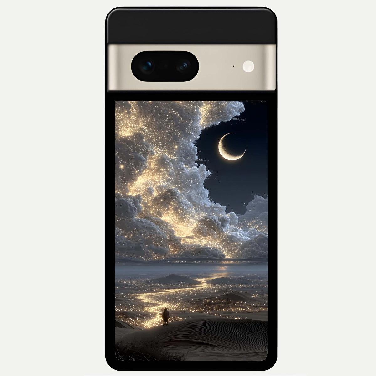  Moonlight Spark Path Glass Case For Google Pixel 7 back cover – full design glossy printed glass finish