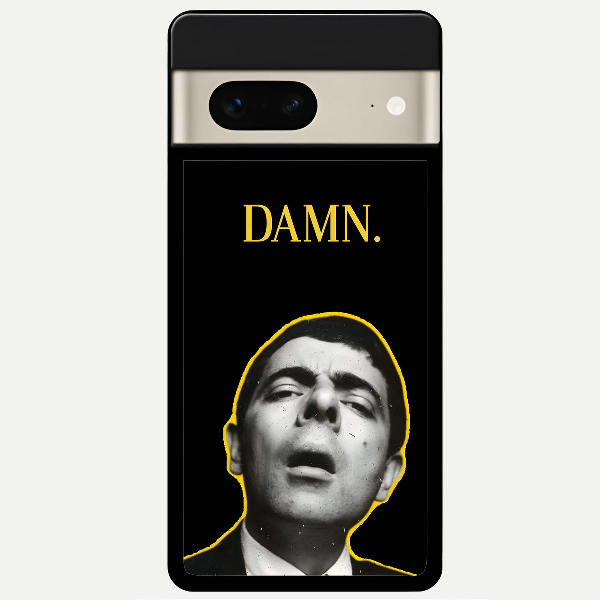  Mr Bean Damn Glass Case For Google Pixel 7 back cover – full design glossy printed glass finish