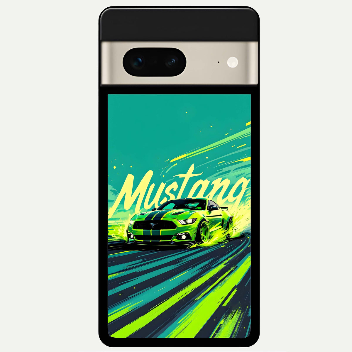  Mustang Bang Glass Case For Google Pixel 7 back cover – full design glossy printed glass finish