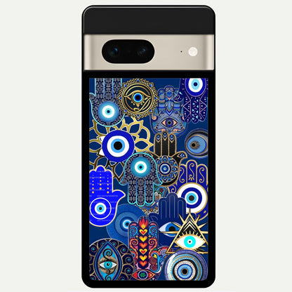  Mystic Palm Guard Glass Case For Google Pixel 7 back cover – full design glossy printed glass finish