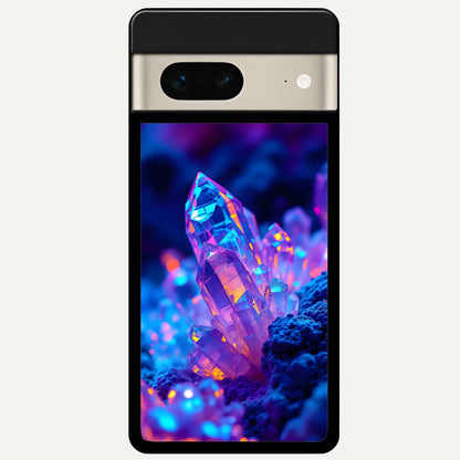  Neon Aura Shards Glass Case For Google Pixel 7 back cover – full design glossy printed glass finish